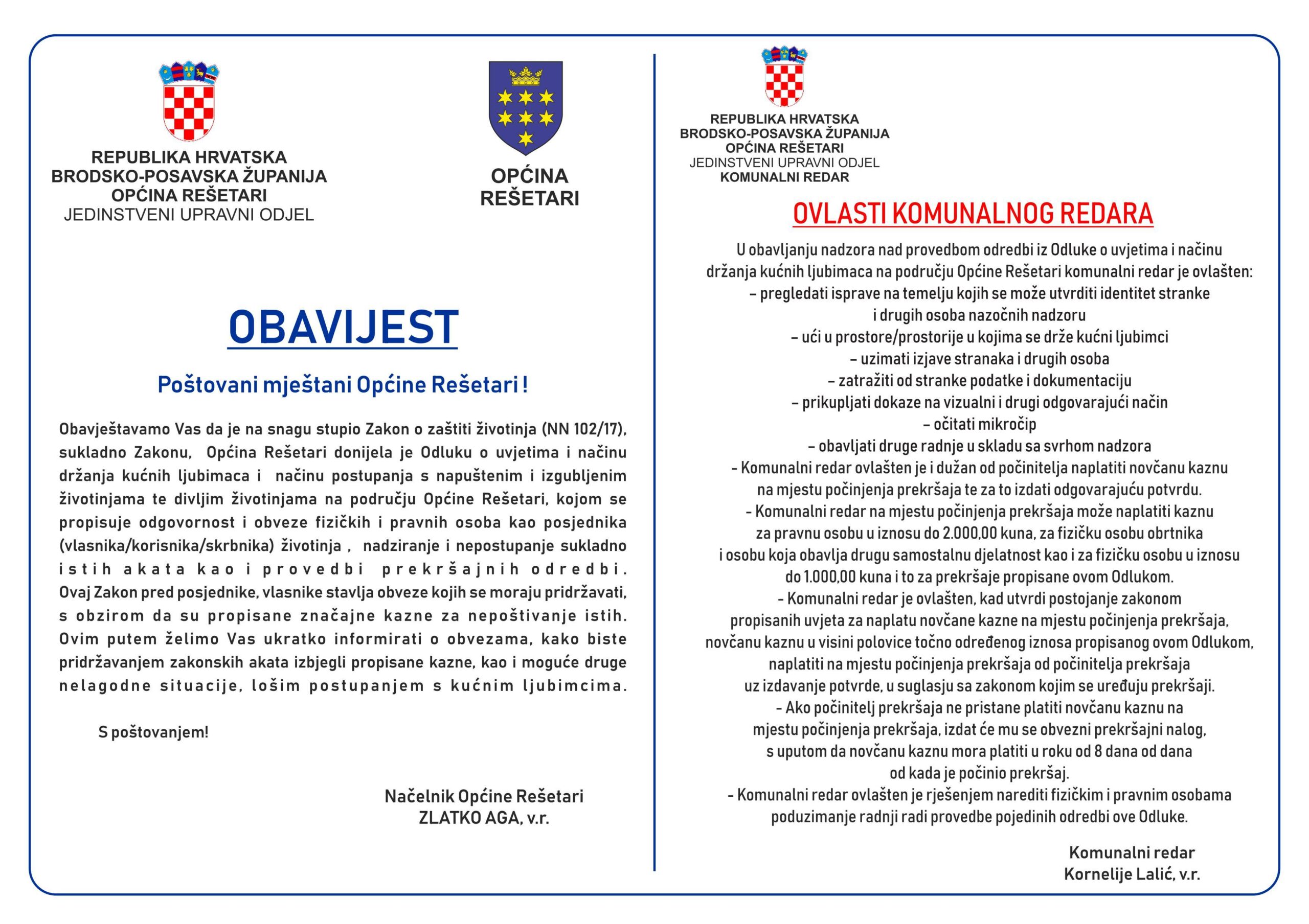 Obavijest-Zakon-o-zastiti-zivotinja